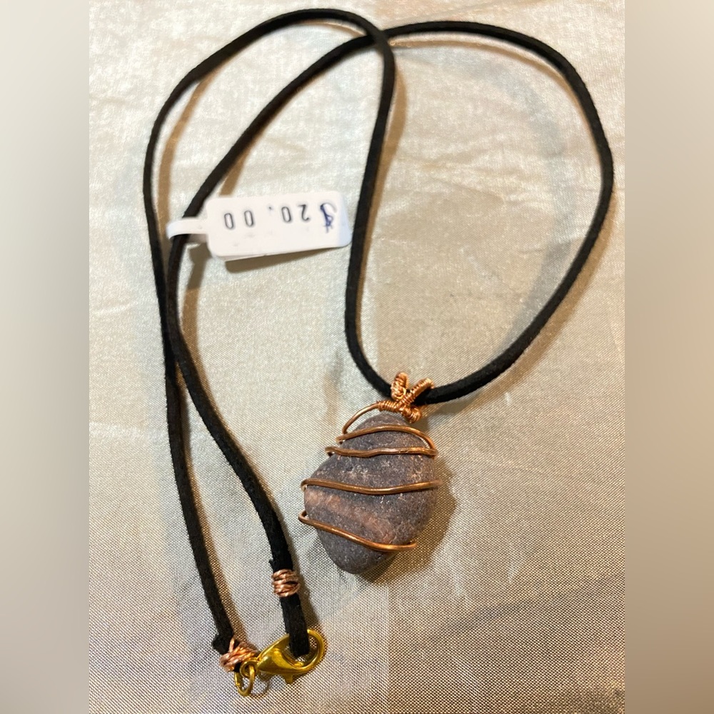 Kundalini stone, jewelry necklace, hand made